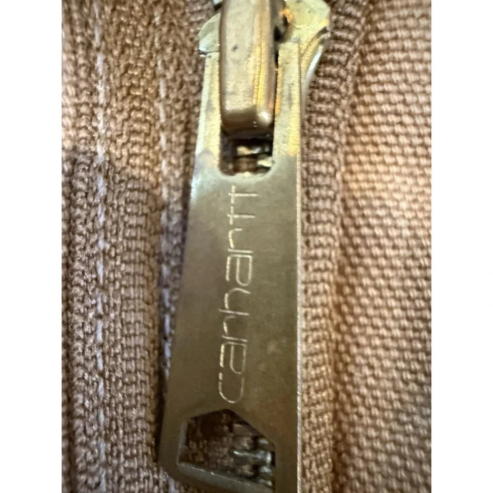 Vintage Carhartt Overalls Mens 40X30 Brown Duck Quilt Lined Bib R04 USA Made 90s - Picture 11 of 14